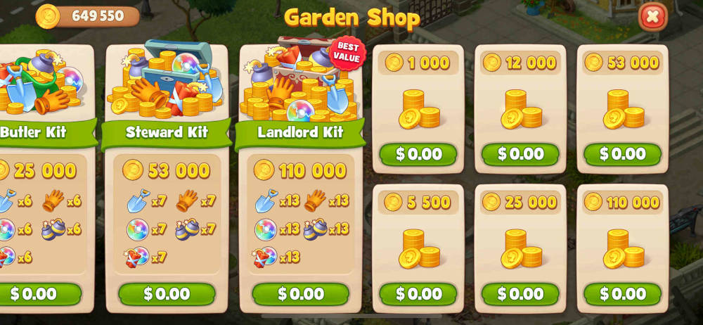 gardenscape free coins